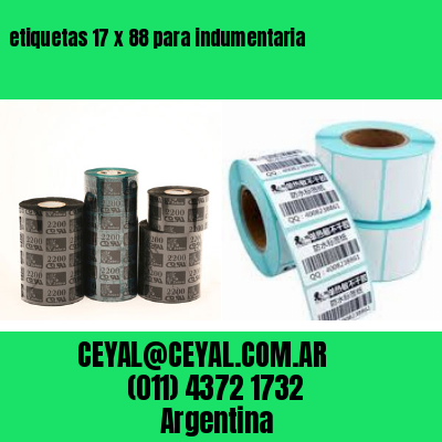 etiquetas 17 x 88 para indumentaria