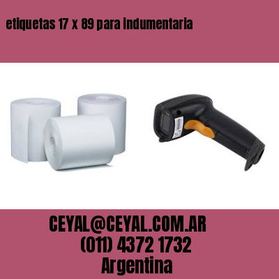 etiquetas 17 x 89 para indumentaria