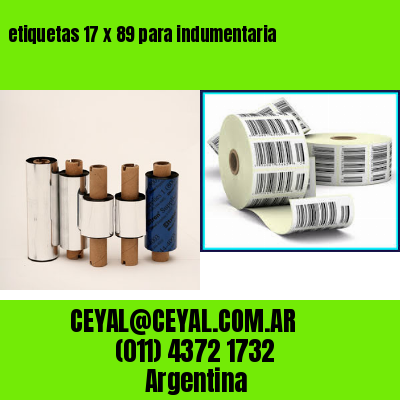 etiquetas 17 x 89 para indumentaria