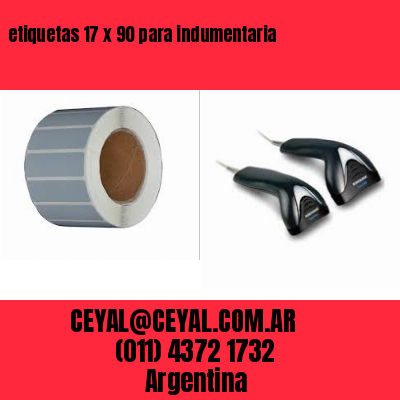 etiquetas 17 x 90 para indumentaria