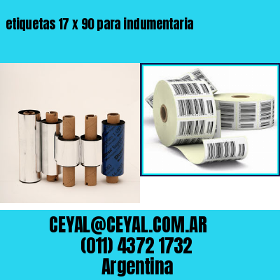 etiquetas 17 x 90 para indumentaria