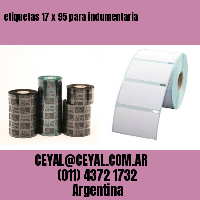 etiquetas 17 x 95 para indumentaria
