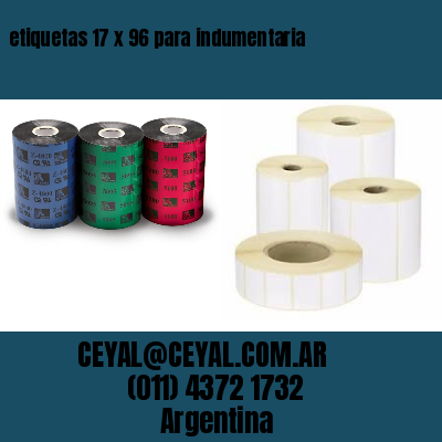 etiquetas 17 x 96 para indumentaria