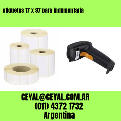 etiquetas 17 x 97 para indumentaria