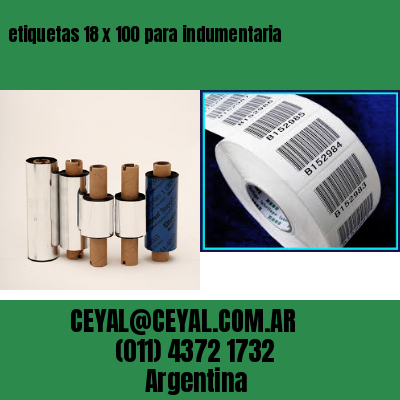 etiquetas 18 x 100 para indumentaria