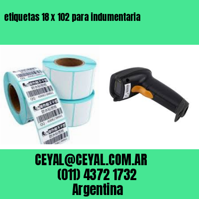 etiquetas 18 x 102 para indumentaria