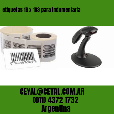 etiquetas 18 x 103 para indumentaria