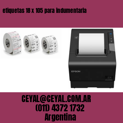etiquetas 18 x 105 para indumentaria