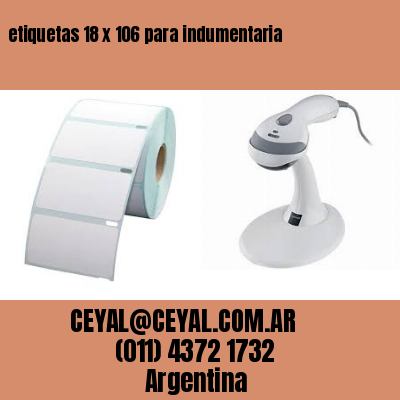etiquetas 18 x 106 para indumentaria