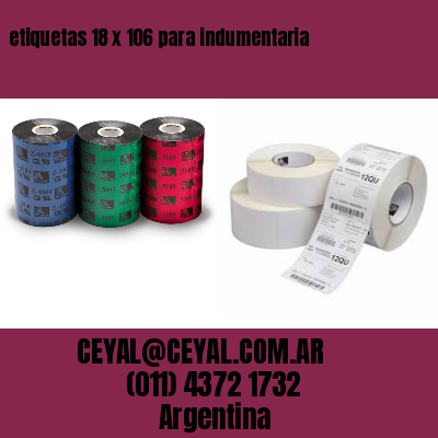 etiquetas 18 x 106 para indumentaria