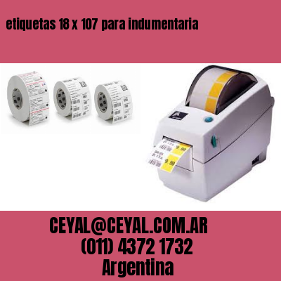 etiquetas 18 x 107 para indumentaria