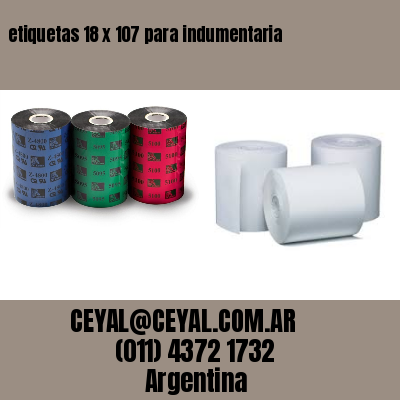 etiquetas 18 x 107 para indumentaria