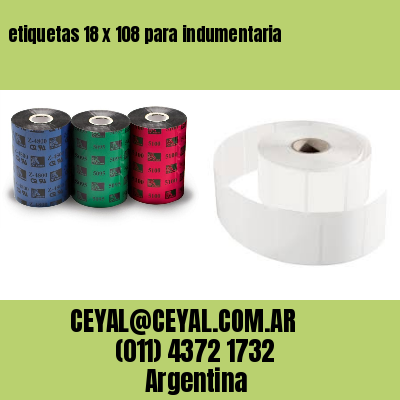 etiquetas 18 x 108 para indumentaria