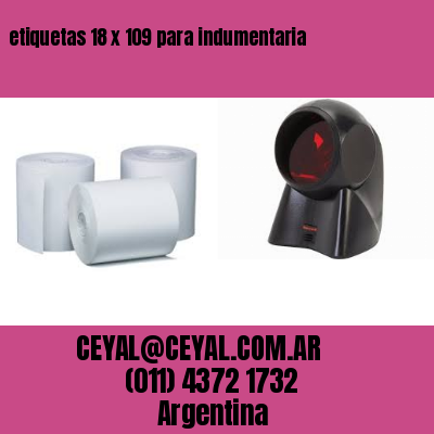 etiquetas 18 x 109 para indumentaria