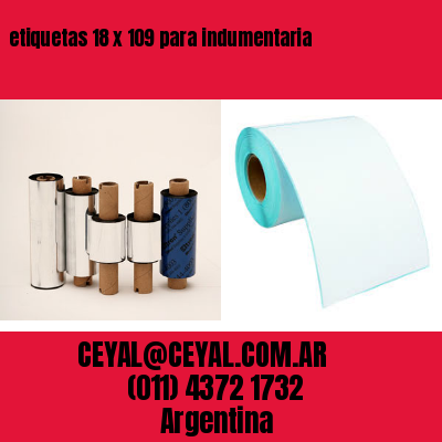 etiquetas 18 x 109 para indumentaria
