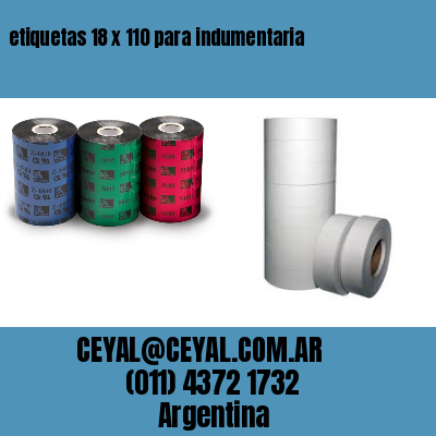 etiquetas 18 x 110 para indumentaria