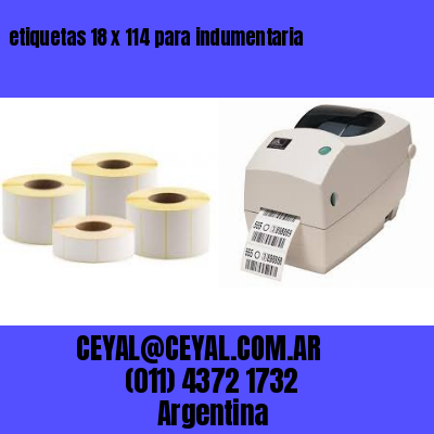etiquetas 18 x 114 para indumentaria