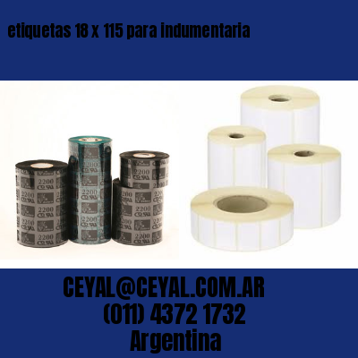 etiquetas 18 x 115 para indumentaria