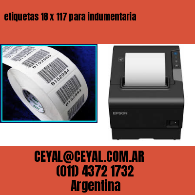 etiquetas 18 x 117 para indumentaria