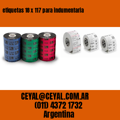 etiquetas 18 x 117 para indumentaria