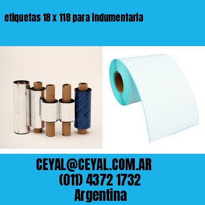 etiquetas 18 x 118 para indumentaria