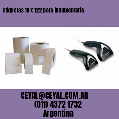 etiquetas 18 x 122 para indumentaria