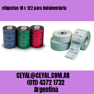 etiquetas 18 x 122 para indumentaria