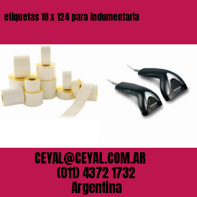 etiquetas 18 x 124 para indumentaria