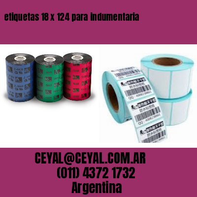 etiquetas 18 x 124 para indumentaria