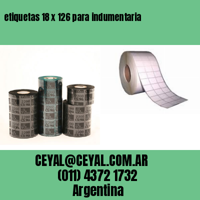 etiquetas 18 x 126 para indumentaria