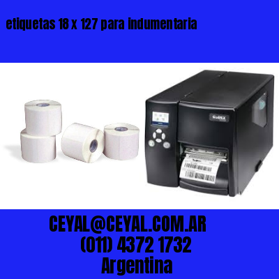 etiquetas 18 x 127 para indumentaria