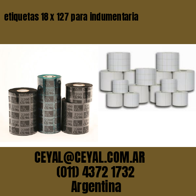 etiquetas 18 x 127 para indumentaria