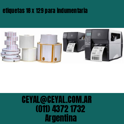 etiquetas 18 x 129 para indumentaria