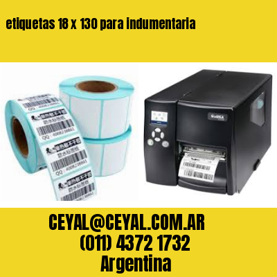 etiquetas 18 x 130 para indumentaria