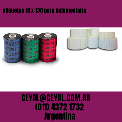 etiquetas 18 x 130 para indumentaria