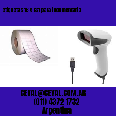etiquetas 18 x 131 para indumentaria