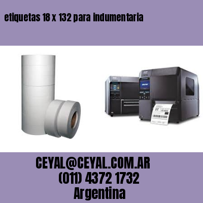 etiquetas 18 x 132 para indumentaria
