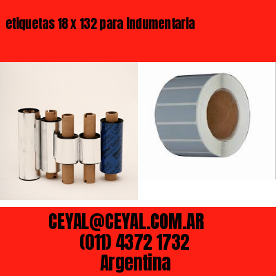etiquetas 18 x 132 para indumentaria