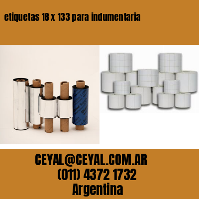 etiquetas 18 x 133 para indumentaria