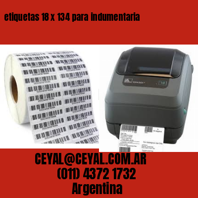 etiquetas 18 x 134 para indumentaria