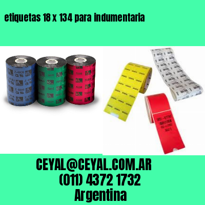 etiquetas 18 x 134 para indumentaria