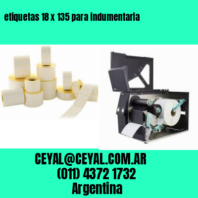 etiquetas 18 x 135 para indumentaria