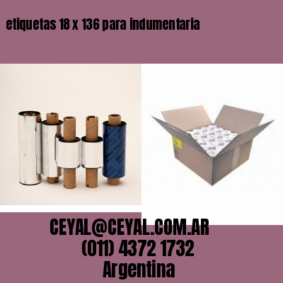 etiquetas 18 x 136 para indumentaria