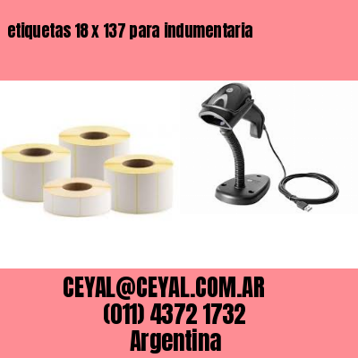etiquetas 18 x 137 para indumentaria