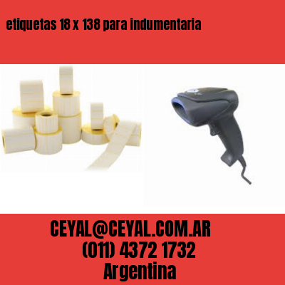 etiquetas 18 x 138 para indumentaria