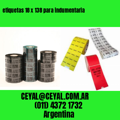 etiquetas 18 x 138 para indumentaria