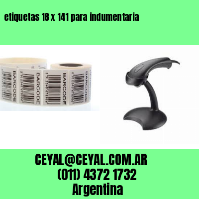 etiquetas 18 x 141 para indumentaria