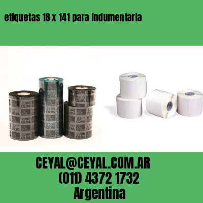 etiquetas 18 x 141 para indumentaria