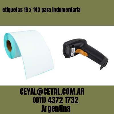etiquetas 18 x 143 para indumentaria