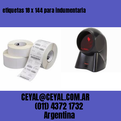 etiquetas 18 x 144 para indumentaria